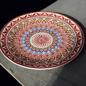 Ethnic Style Ceramic Plate